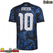 Camisa de Futebol Argentina Lionel Messi #10 Equipamento Secundário Mundo 2026 Manga Curta
